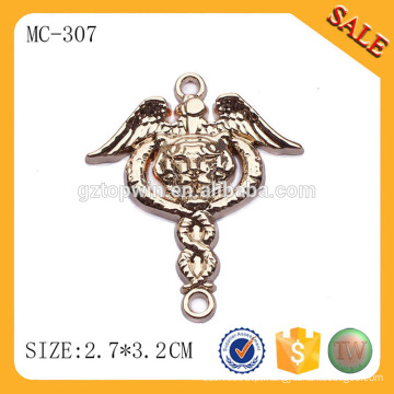 MC307 saco hardware metal logotipo etiqueta para bolsa de roupas gravadas metal pendurar tag